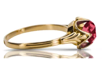 مجوهرات فينتاج خاتم الروبين 14 كارت من الذهب الأصفر vrc023y